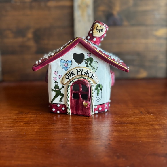 Blue Sky Other - Blue Sky Heather Goldminc Ceramic House & Base Authentic Vintage Valentine's